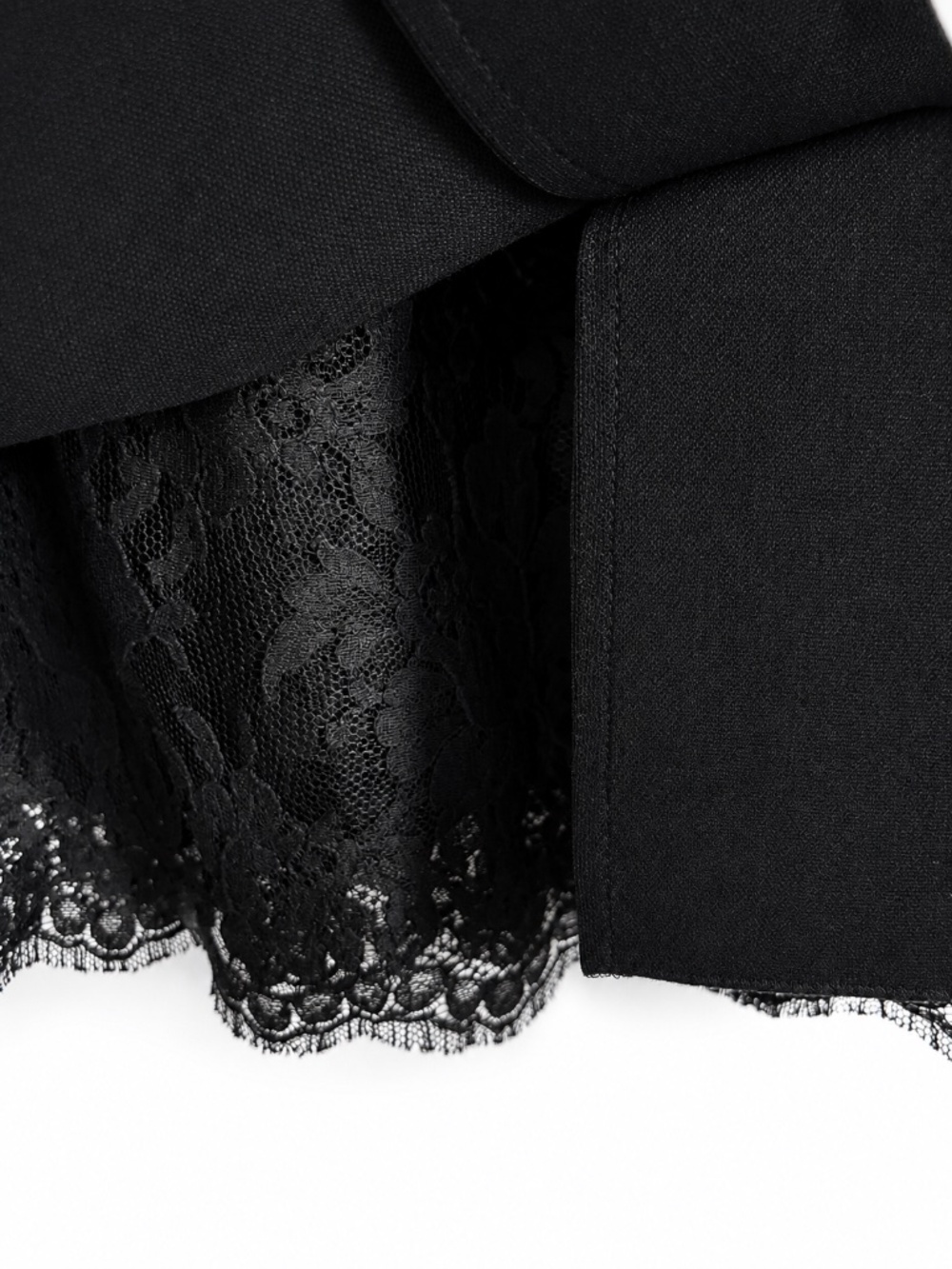 Dolce & Gabbana Black Lace Hem Pencil Skirt IT 52 (US 16) Made in Italy - Picture 4 of 13